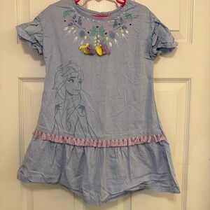 Like New Disney Frozen II Girls Elsa Chambray Tunic Dress